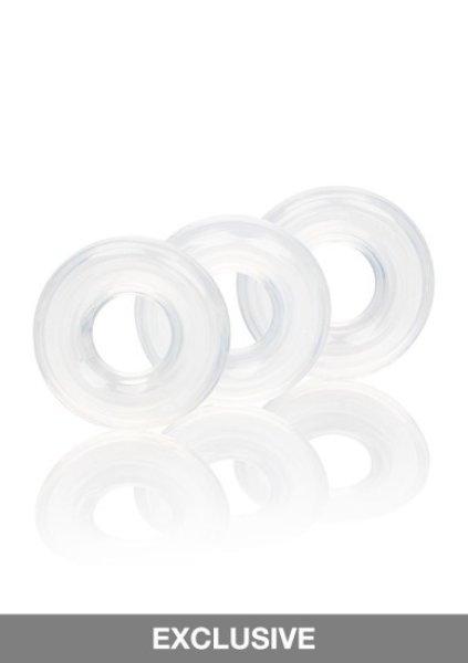 CalExotics 3 Stacker Rings - Rugalmas szerelőgyűrűk készlete Transparent