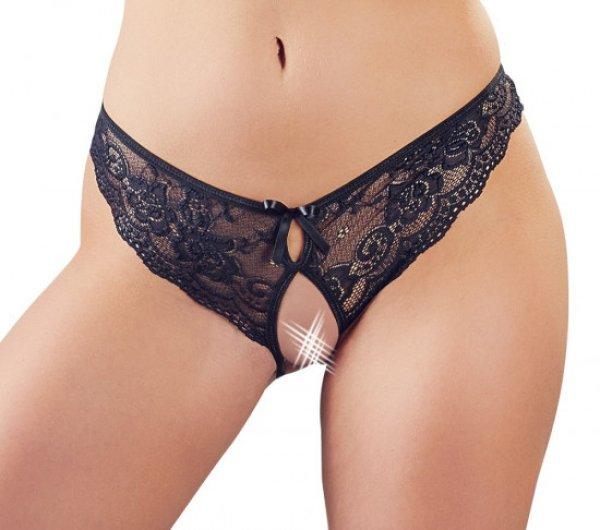 Cottelli collection Crotchless Lace Slip, L
