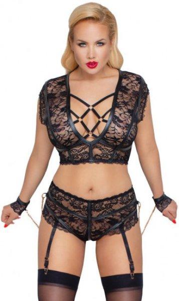 Plus size podvazkový komplet Decent Bondage, XXXXL