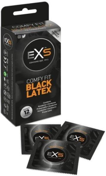 EXS Comfy Fit Black Latex 12 ks