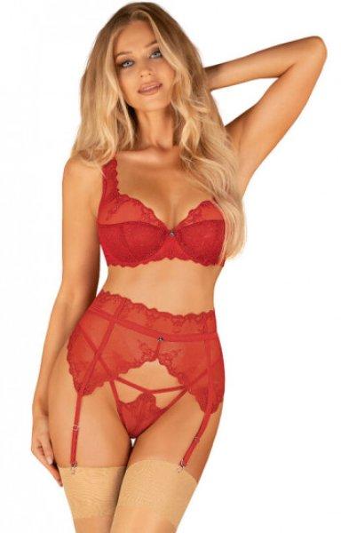 Obsessive Sensual Lonesia harisnyakötő öv Piros, L-XL