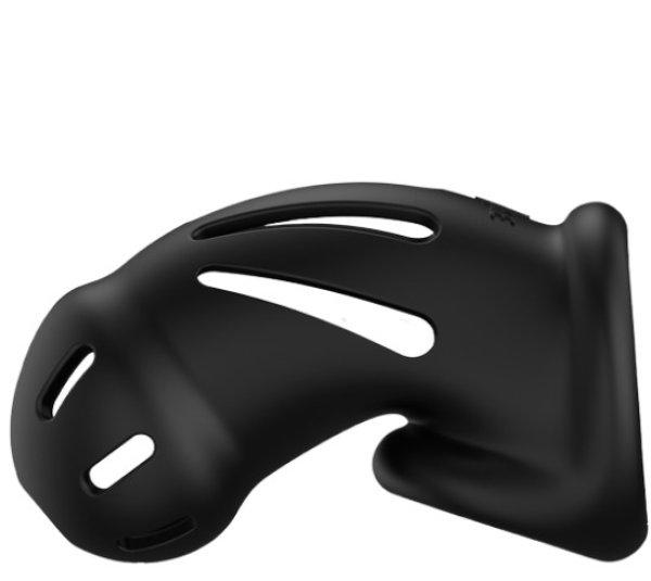Shots ManCage Model 27 Ultra Soft Silicone Chastity Cage Black