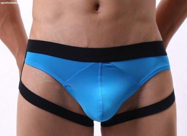 Sexy Elephant Kék nadrág Oliveres szalagokkal, XL