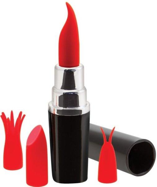 Pleasures Lipstick Vibrator Black/Red