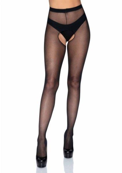LEG AVENUE PLUS SIZE CROTCHLESS PANTYHOUSE