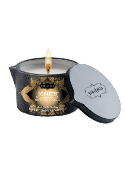 KamaSutra Ignite Massage Oil Candle Tahitian Sandalwood 170g
