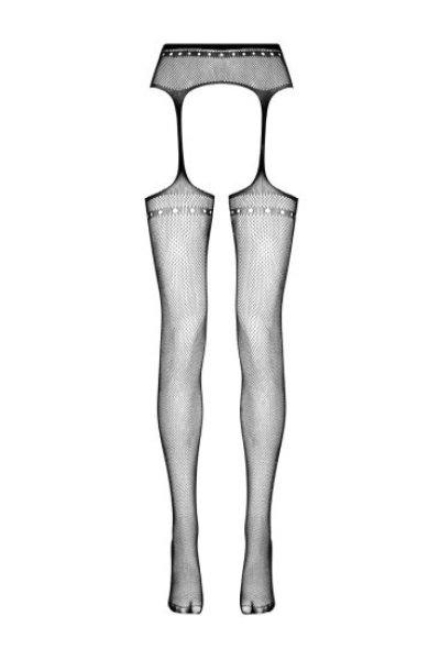 CHRISTINE Suspender pantyhose Tula - Black