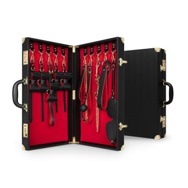 Bedroom Fantasies Bondage Suitcase 11 Pcs - PU Leather