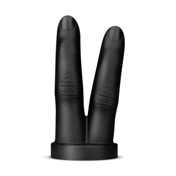 BUTTR Victory Double Finger Butt Plug Black