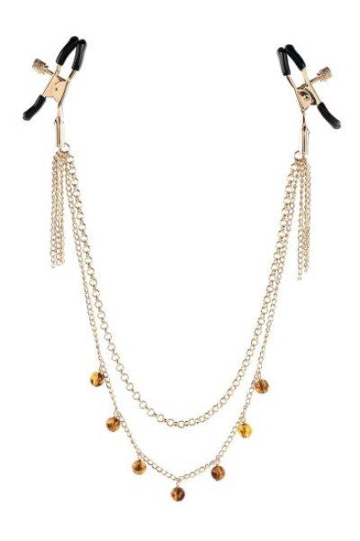 Sportsheets Sincerely Amber Chained Nipple Clamps
