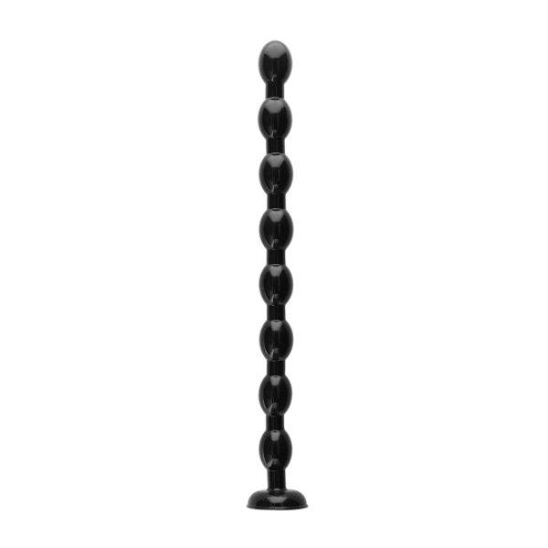 Ouch! Ass Snake Beaded Dildo Black 50cm