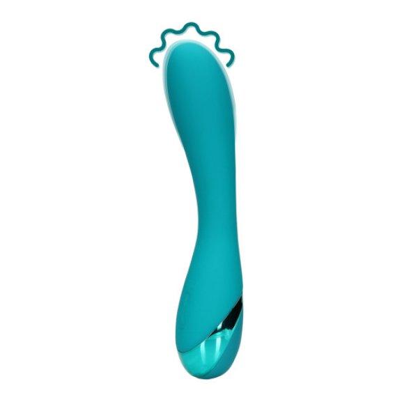 Shots Loveline Smooth Silicone G-Spot Vibrator - Teal Blue