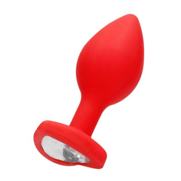 Ouch! Regular Diamond Butt Plug red