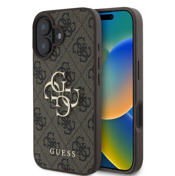 Guess Apple iPhone 16 Pro (6.3) PU 4G Metal Logo hátlapvédő tok barna
(GUHCP16L4GMGBR)