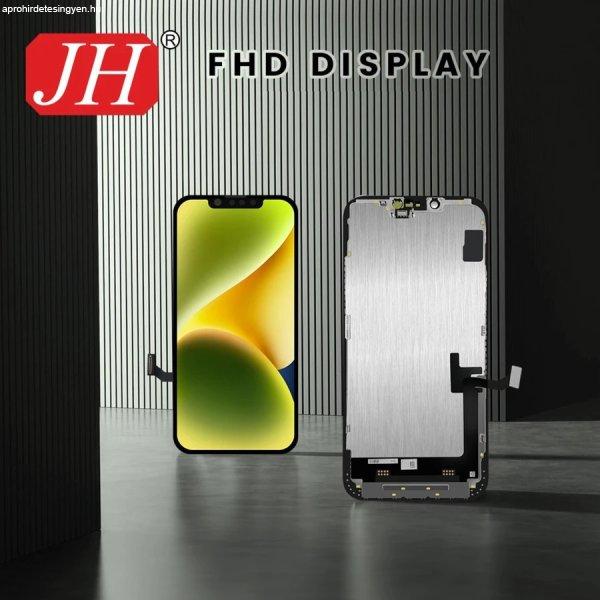 JH Apple iPhone 15 Plus (6.7) fekete LCD kijelző érintővel (FHD, removable
IC)
