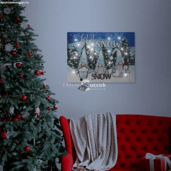 Let it snow LED-es fali hangulatkép