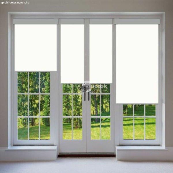 Elite Home® ablakra szerelhető sötétítő és árnyékoló roló, fém
házban, fehér, 120x120cm