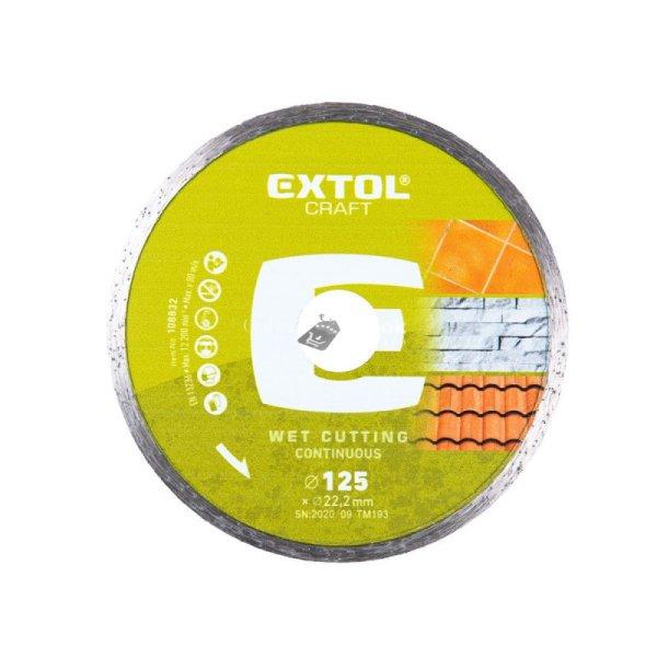 EXTOL CRAFT gyémántvágó csempevágáshoz (sima), vizes vágásra;
230×2,5×22,2mm, max.6.600 ford/perc