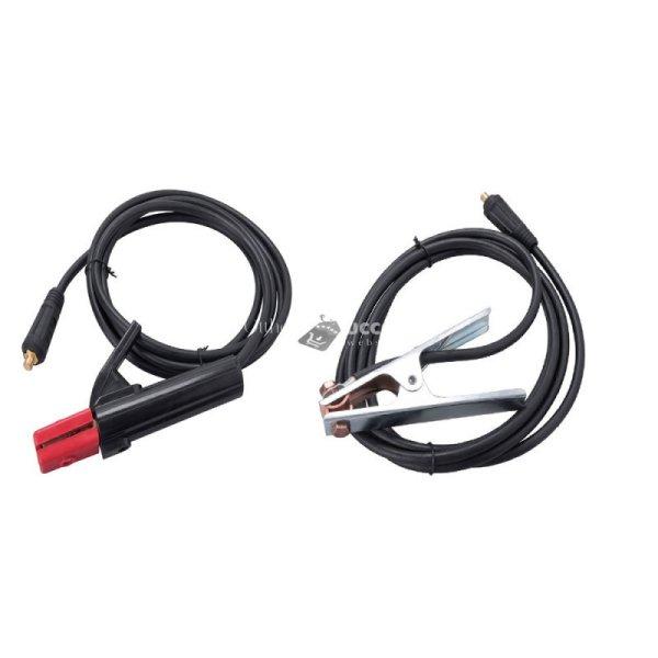 EXTOL INDUSTRIAL munkakábel elektródafogóval + földelőkábel csipesszel,
8796012 inverterhez, 200 A, 3 m, 25 mm2, MMA hegesztéshe