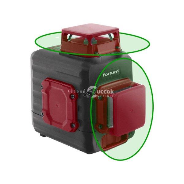 FORTUM automatikus lézeres vízszintező, ZÖLD, 2D (2×360°) pontosság:
0,3mm/1m, 1/4 és 5/8 menet