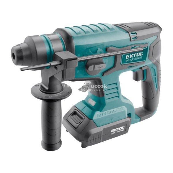 EXTOL INDUSTRIAL akkus ütvefúró SDS Plus, Share20V, 20V, Li-ion, 1db akku,
1db töltő, 2000 mAh, 1,7J