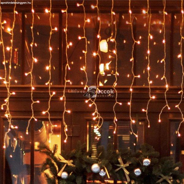 LED-es sorolható jégcsap fényfüggöny, 5 m, IP44