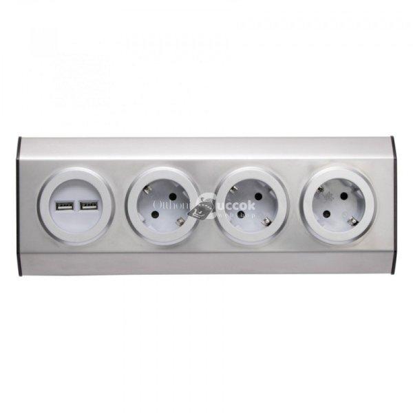Szerelhető konyhai elosztó USB aljzatokkal