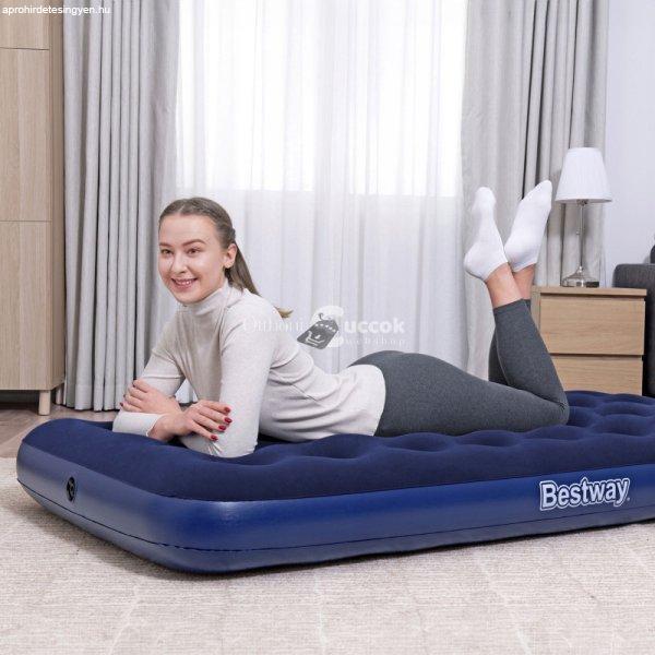 Bestway Felfújható matrac - egyszemélyes, velúr - kék - 188 x 99 x 22 cm