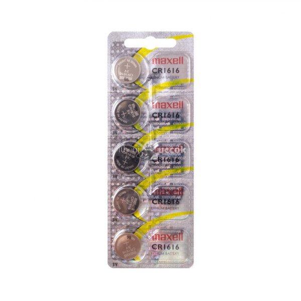 Maxell CR1616 gombelem, lítium, 3V, 5 db/csomag