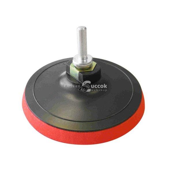 EXTOL CRAFT gumitányér fúrógéphez, sarokcsiszolóhoz; 125mm, tépőzáras,
max. ford.:12.500 1/min, 8 mm befogócsonk
