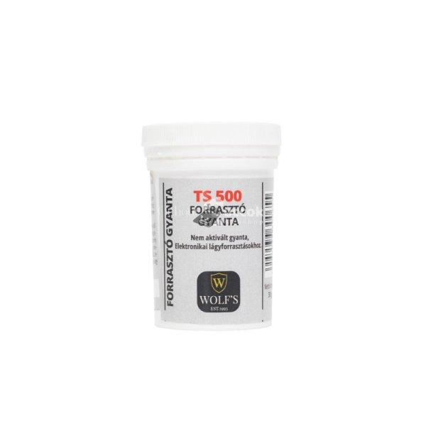 Home TS 500/30 forrasztógyanta, 30 g, lágyító adalékot
tartalmazónfolyósító gyanta, finom elektronikai forrasztási munkákhoz, sa