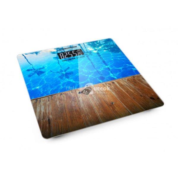 Esperanza digitális fürdőszobai mérleg - Waikiki design, üveg felülettel,
150 kg-ig mérés, LCD kijelzővel - EBS011