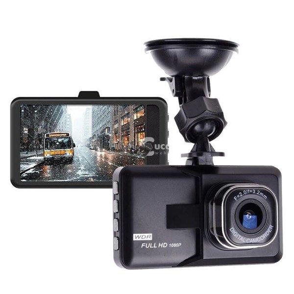 FullHD 1080P autós menetrögzítő kamera, beépített G-szenzor, fekete