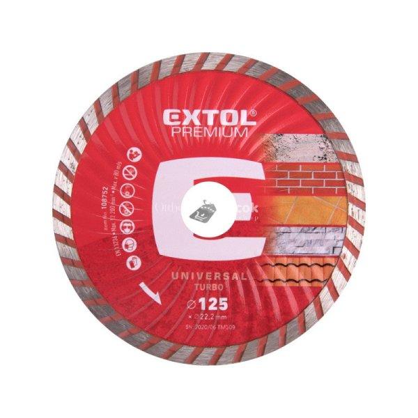 EXTOL PREMIUM gyémántvágó TURBO gránit/kerámia; 125×22,2mm, max.12.250
ford/perc