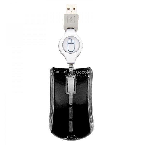 Esperanza Celaneo vezetékes 3D optikai egér USB behúzható kábellel