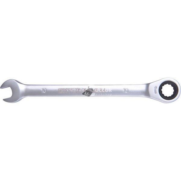 EXTOL PREMIUM racsnis csillag-villás kulcs 8mm CrV. 72 foggal, 1 irányú
forgás;