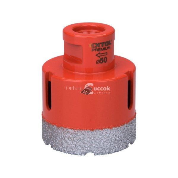 EXTOL PREMIUM körkivágó csempére, gyémánt vágóél; 53mm × M14,
sarokcsiszolóba fogható