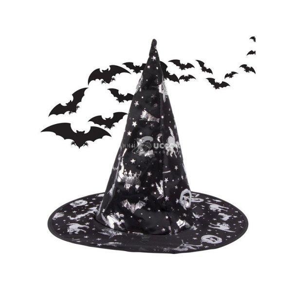 Boszorkánykalap Halloween ünnepre - fekete, csúcsos, varázslatos,
kiegészítő, női, gyerek, cosplay, jelmez