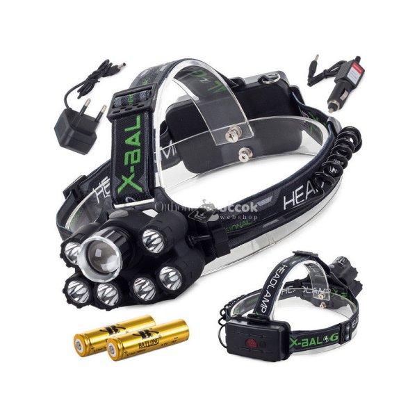 Fejlámpa 7x LED UV fényforrással - Bailong Cree XM-L T6
