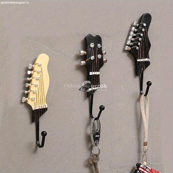 3db-os Gitárfej alakú ruhatartó fogas