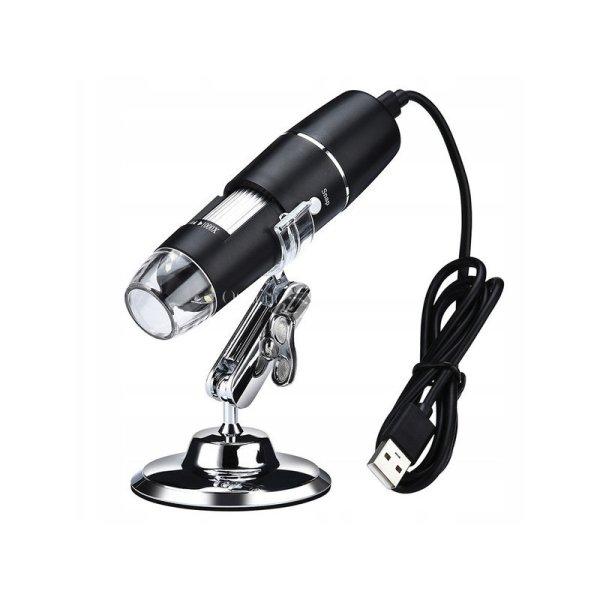 Digitális mikroszkóp USB csatlakozással, 8 LED-es világítással, 1000x
nagyítással és zoom lehetőséggel