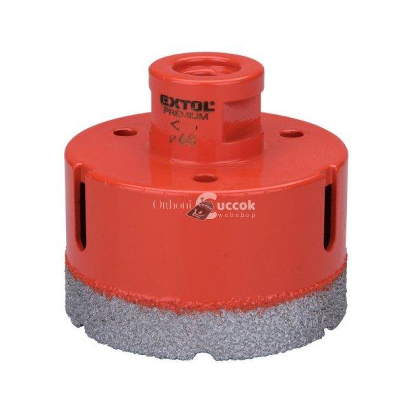 EXTOL PREMIUM körkivágó csempére, gyémánt vágóél; 65mm × M14,
sarokcsiszolóba fogható