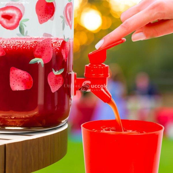 Family Italadagoló csappal, műanyag pohárszettel - 3,8 l