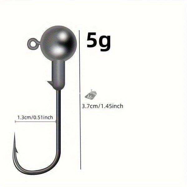 10 darab Jig Head Hook, Befogott ólomfejű horog