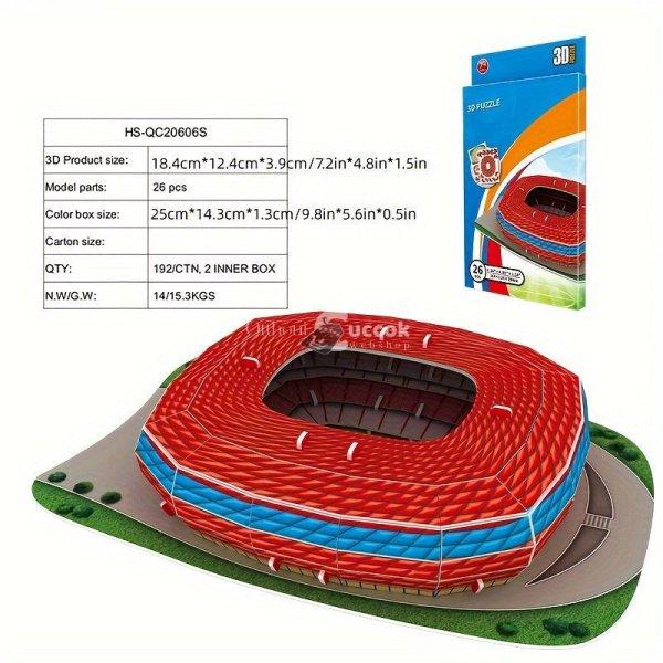 Kreatív 3D-s papírból készült stadion puzzle