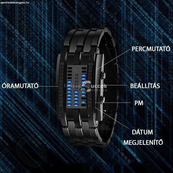 Futurisztikus bináris LED karóra innovatív időmegjelenítéssel férfiaknak
és nőknek