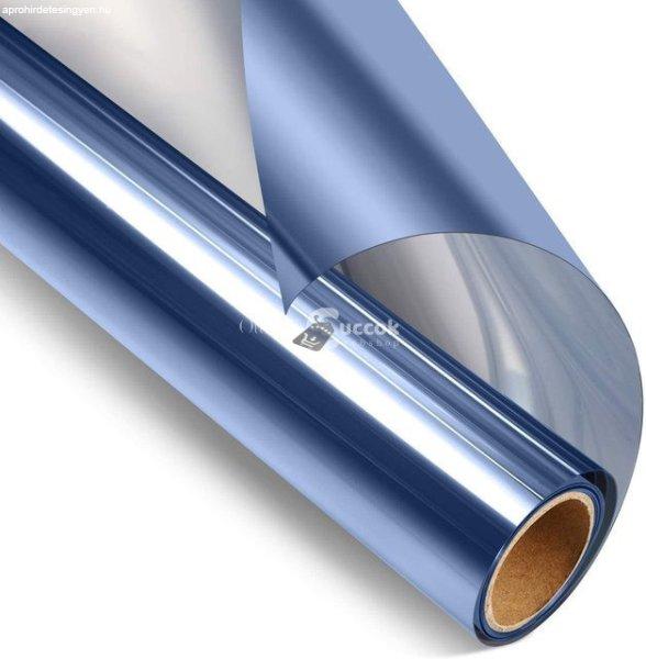 Fényvisszaverő ablakfólia, árnyékoló tükörfólia 90 x 200 cm - Napvédő
és hőszigetelő ablaküveg fólia otthoni és irodai használatra