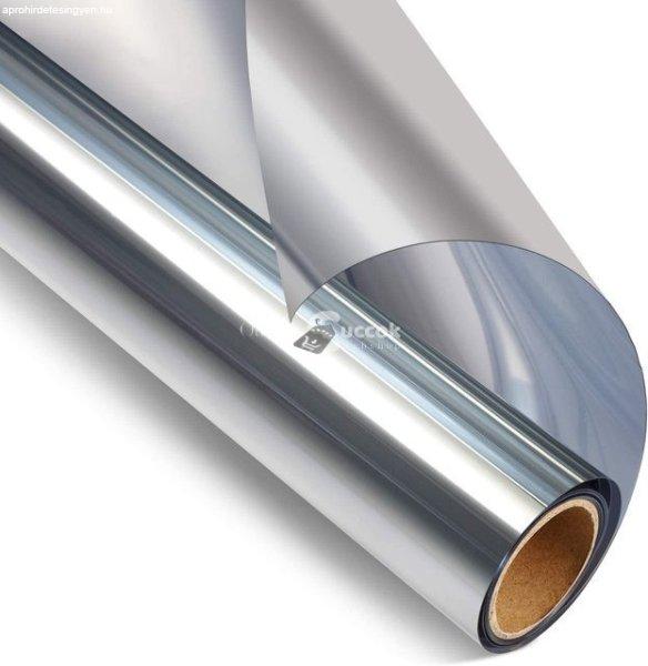 Fényvisszaverő ablakfólia, árnyékoló tükörfólia 90 x 200 cm - Napvédő
és hőszigetelő ablaküveg fólia otthoni és irodai használatra