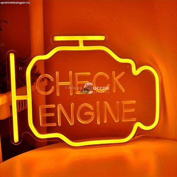 3D Ívelt 'CHECK ENGINE' LED Neon Tábla