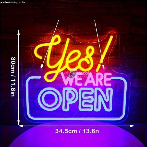 Igen! Nyitva Vagyunk Neon Tábla